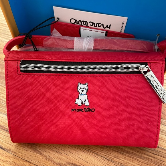 NWT Marc Tetro Red Westie Crossbody Purse and Cardholder Gift Set - Picture 3 of 5